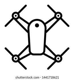 Drone copter vector icon. Drone copter illustration logo. 