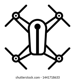 Drone copter vector icon. Drone copter illustration logo. 