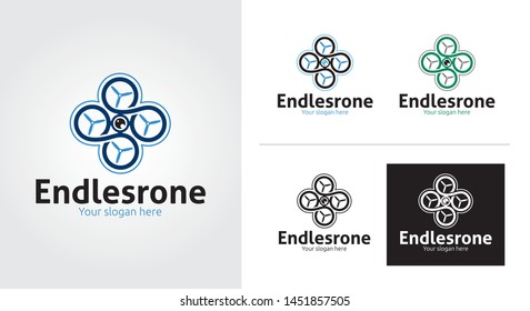 Drone creative and minimal logo template