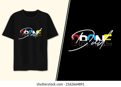 Drone dad modern typography t-shirt design