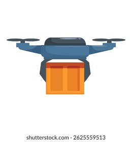 Drohnenlieferpaket, moderner Lieferservice mit Quadcopter
