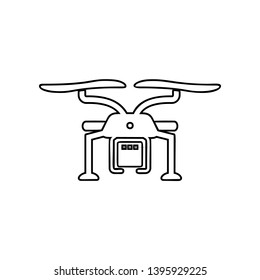 the drone delivers the packing box icon. Element of Logistic for mobile concept and web apps icon. Outline, thin line icon for website design and development, app development