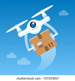 Drone delivery concept vector illustration