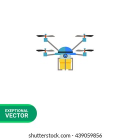 Drone Delivery flat icon