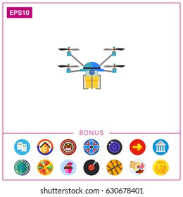 Drone Delivery flat icon