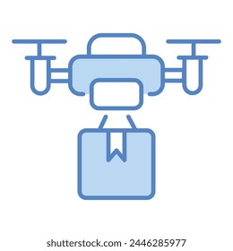 Drone Delivery icon editable stock vector illustration