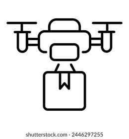Icono de entrega de drones Ilustración vectorial de stock editable