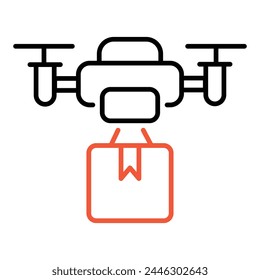Drone Delivery-Symbol bearbeitbare Vektorillustration