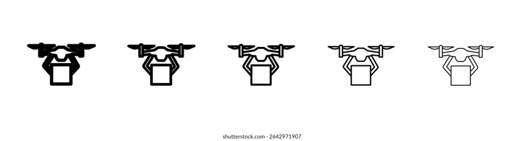 drone delivery icon Flat design on isolated background