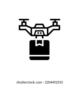 Drone Delivery Icon Illustration Design