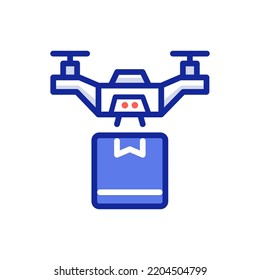 Drone Delivery Icon Illustration Design