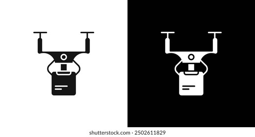 drone delivery icon logo set vector