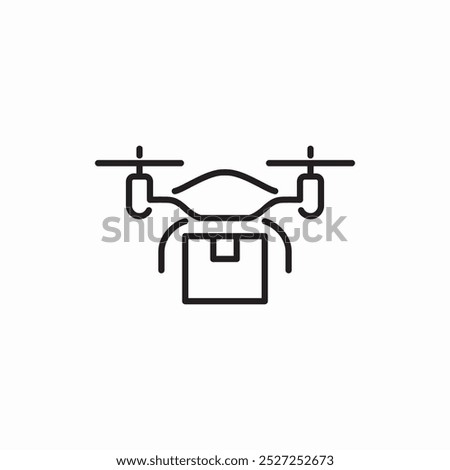 drone delivery icon sign vector