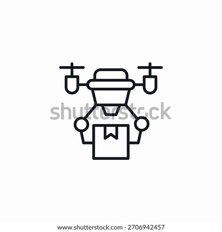 drone delivery icon sign vector