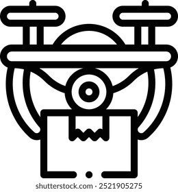 drone delivery icon. Thin Linear Style Design Isolated On White Background