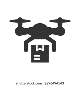 Drone delivery icon, Vector Graphics