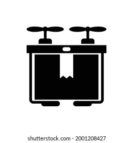 ilustración vectorial de icono de entrega de drones