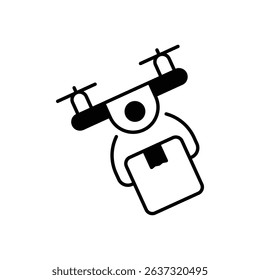 Drone Delivery Icon vector stock illustration