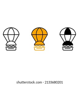 drone delivery icons  symbol vector elements for infographic web
