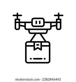 Drohne-Lieferlinie Symbol. Vektorsymbol für Ihre Website, Ihr Handy, Ihre Präsentation und Ihr Logo-Design.