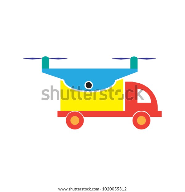 Drone Delivery Logo Icon Design Stock Vector (Royalty Free) 1020055312