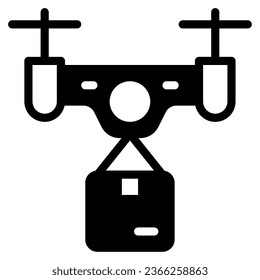 Drone delivery object illustration  icon