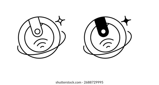 Drone Delivery set icon with white background vector stock illustration