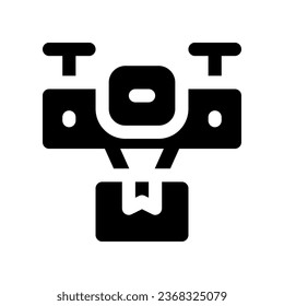 drone delivery solid icon. vector icon for your website, mobile, presentation, and logo design.