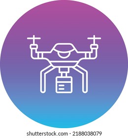 Drone Delivery vector icon. Can be used for printing, mobile and web applications.