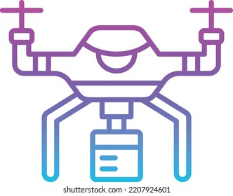Drone Delivery vector icon. Can be used for printing, mobile and web applications.