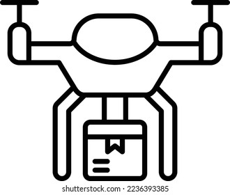 Drone Delivery vector icon. Can be used for printing, mobile and web applications.