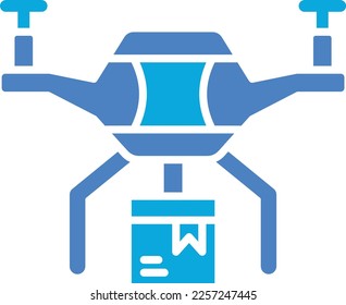 Drone Delivery vector icon. Can be used for printing, mobile and web applications.