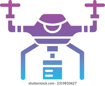 Drone Delivery vector icon. Can be used for printing, mobile and web applications.
