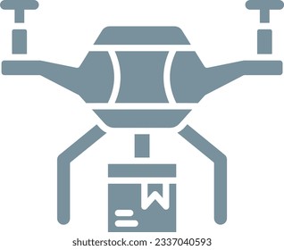 Icono vector de entrega de drones. Se puede usar para imprimir, móviles y aplicaciones web.