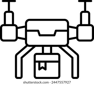 Symbol für Drone Delivery Vektorgrafik. Kann für Druck-, mobile und Web-Anwendungen verwendet werden.