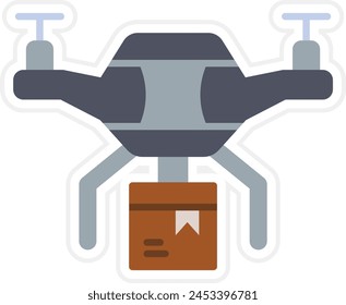 Icono de Vector de entrega de drones. Se puede utilizar para la impresión, aplicaciones móviles y de Web.