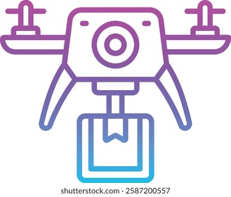 Drone Delivery vector icon. Can be used for printing, mobile and web applications.