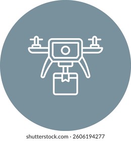 Drone Delivery vector icon. Can be used for printing, mobile and web applications.