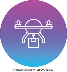 Drone Delivery vector icon. Can be used for printing, mobile and web applications.