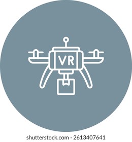 Drone Delivery vector icon. Can be used for printing, mobile and web applications.