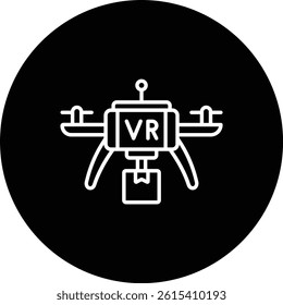 Drone Delivery vector icon. Can be used for printing, mobile and web applications.