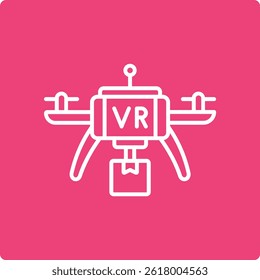 Drone Delivery vector icon. Can be used for printing, mobile and web applications.