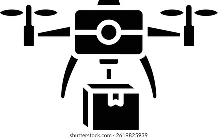 Drone Delivery vector icon. Can be used for printing, mobile and web applications.