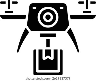 Drone Delivery vector icon. Can be used for printing, mobile and web applications.