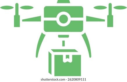 Drone Delivery vector icon. Can be used for printing, mobile and web applications.