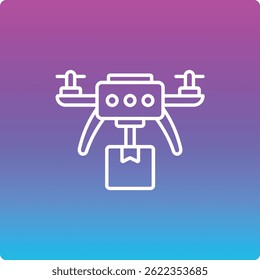 Drone Delivery vector icon. Can be used for printing, mobile and web applications.