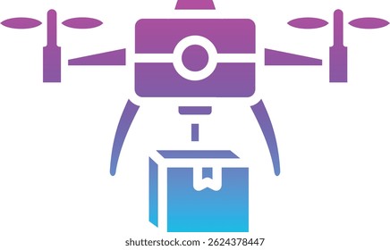 Drone Delivery vector icon. Can be used for printing, mobile and web applications.