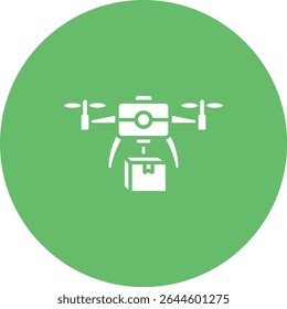 Drone Delivery vector icon. Can be used for printing, mobile and web applications.
