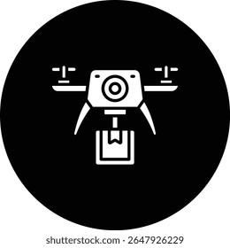 Drone Delivery vector icon. Can be used for printing, mobile and web applications.