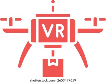 Icono de Vector de entrega de drones. Se puede utilizar para aplicaciones de impresión, móviles y de Web.